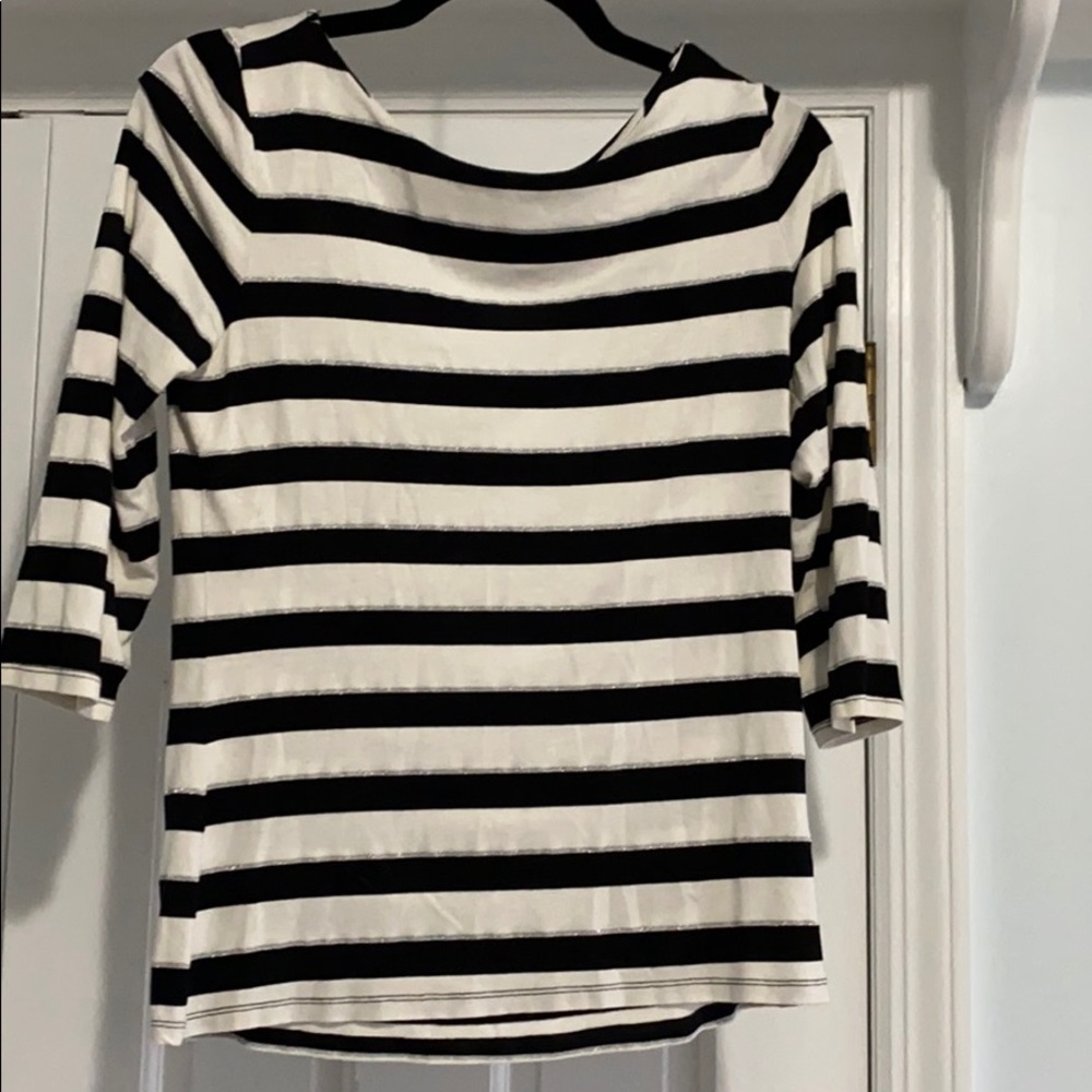Black, White and Silver WHBM Top